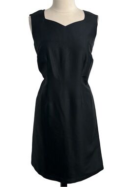 100% Silk Worthington Women's Sleeveless Fully Lined Sheath Dress Navy, Size 14W